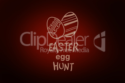 Composite image of easter egg hunt graphic