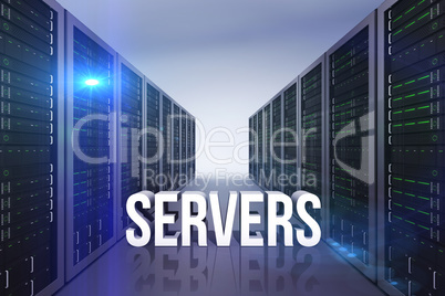Composite image of servers