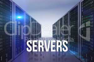 Composite image of servers