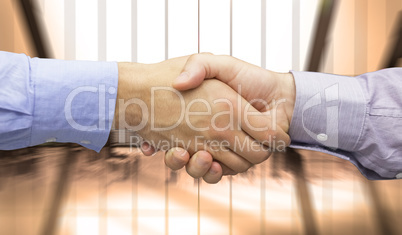 Composite image of hand shake in front of wires