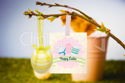 Composite image of happy easter graphic