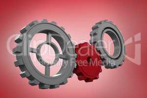 Composite image of cogs and wheels