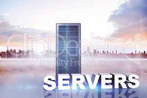 Composite image of servers