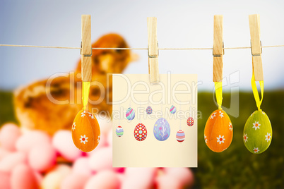 Composite image of easter eggs