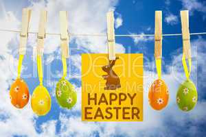 Composite image of happy easter graphic