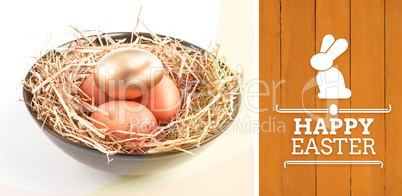 Composite image of happy easter graphic