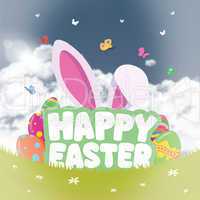 Composite image of happy easter graphic