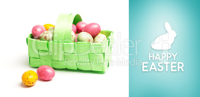 Composite image of happy easter greeting