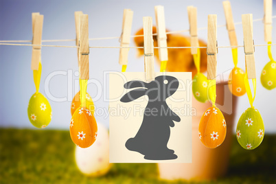 Composite image of easter bunny