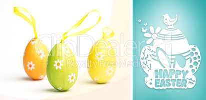 Composite image of happy easter graphic