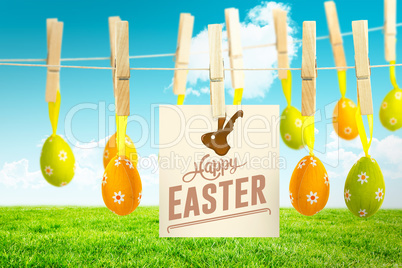 Composite image of happy easter