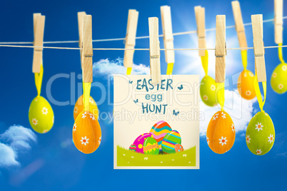 Composite image of easter egg hunt graphic Composite image of easter egg hunt graphic