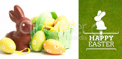 Composite image of happy easter graphic