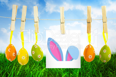 Composite image of easter bunny ears