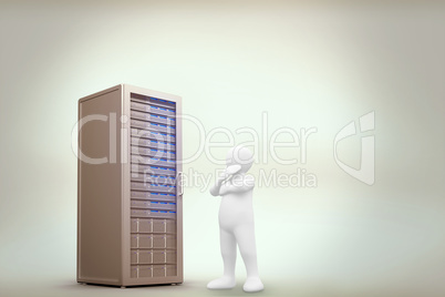 Composite image of white character thinking