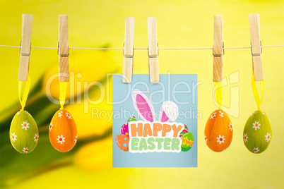 Composite image of happy easter graphic