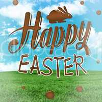 Composite image of happy easter graphic