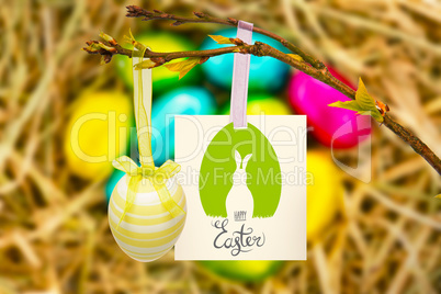 Composite image of happy easter graphic