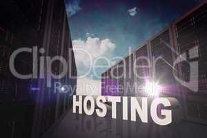 Composite image of hosting