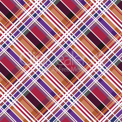 Diagonal tartan seamless texture mainly in warm hues