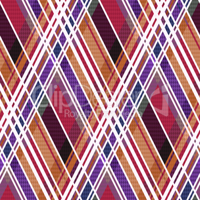 Diagonal tartan seamless texture mainly in warm colors