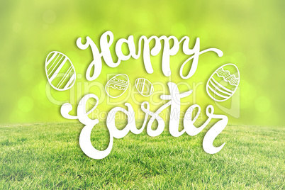 Composite image of happy easter greeting