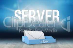 Composite image of blue inbox