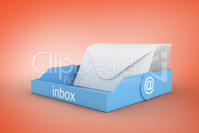 Composite image of blue inbox