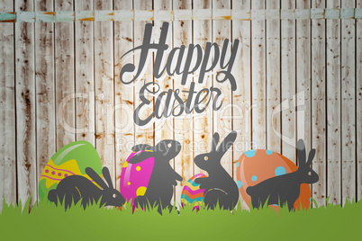 Composite image of happy easter