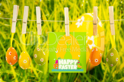 Composite image of happy easter graphic