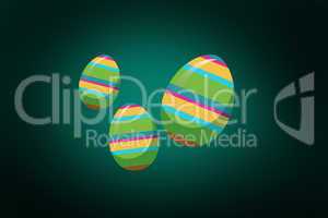 Composite image of easter eggs