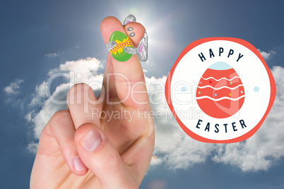 Composite image of fingers as easter bunny Composite image of fingers as easter bunny