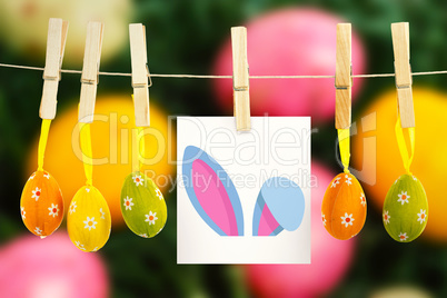 Composite image of easter bunny ears