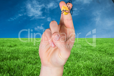 Composite image of fingers as easter bunny Composite image of fingers as easter bunny