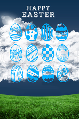 Composite image of happy easter graphic