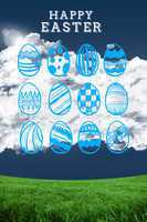 Composite image of happy easter graphic