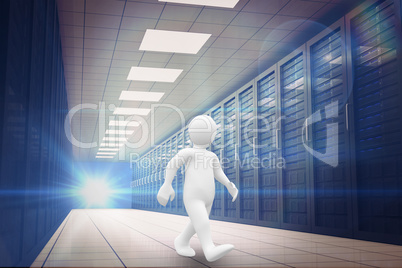 Composite image of white character walking