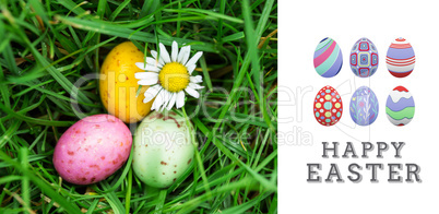 Composite image of happy easter graphic