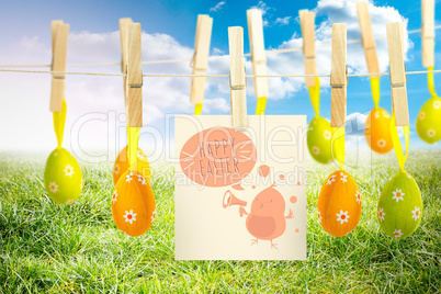 Composite image of happy easter graphic