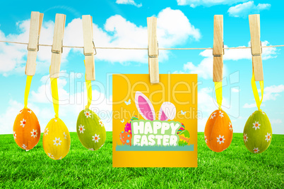 Composite image of happy easter graphic