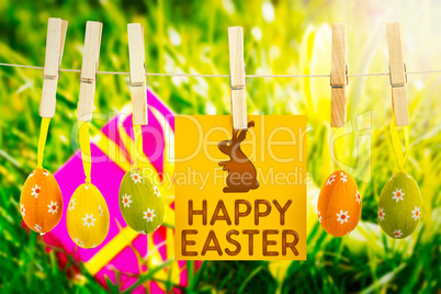 Composite image of happy easter graphic