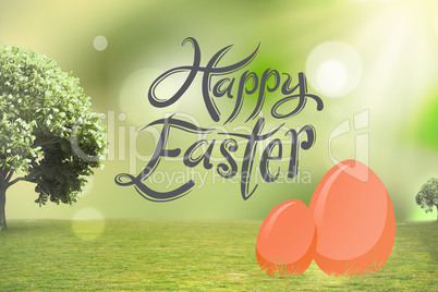 Composite image of happy easter