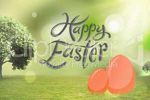 Composite image of happy easter