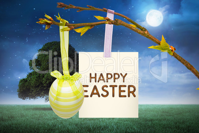 Composite image of happy easter greeting