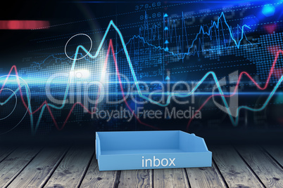 Composite image of blue inbox