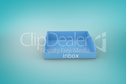 Composite image of blue inbox