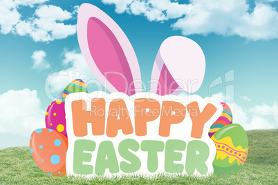 Composite image of happy easter graphic