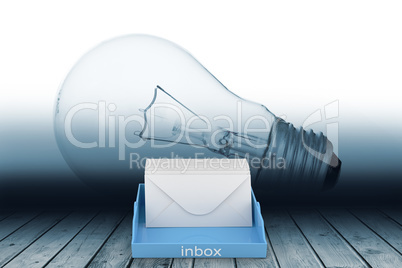 Composite image of blue inbox