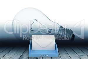 Composite image of blue inbox