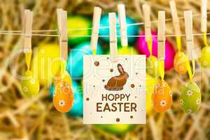 Composite image of happy easter graphic